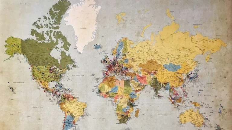 World map for a multilingual WordPress website