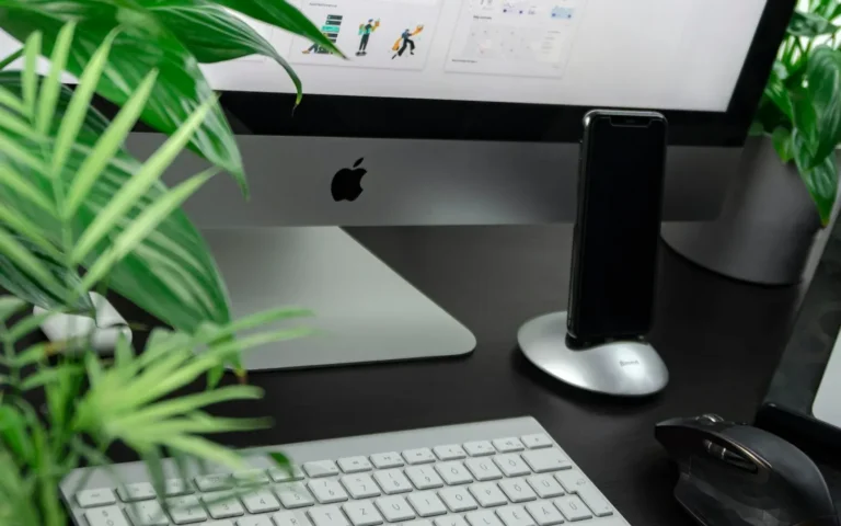 Design system interface on a monitor for a WordPress CMS build