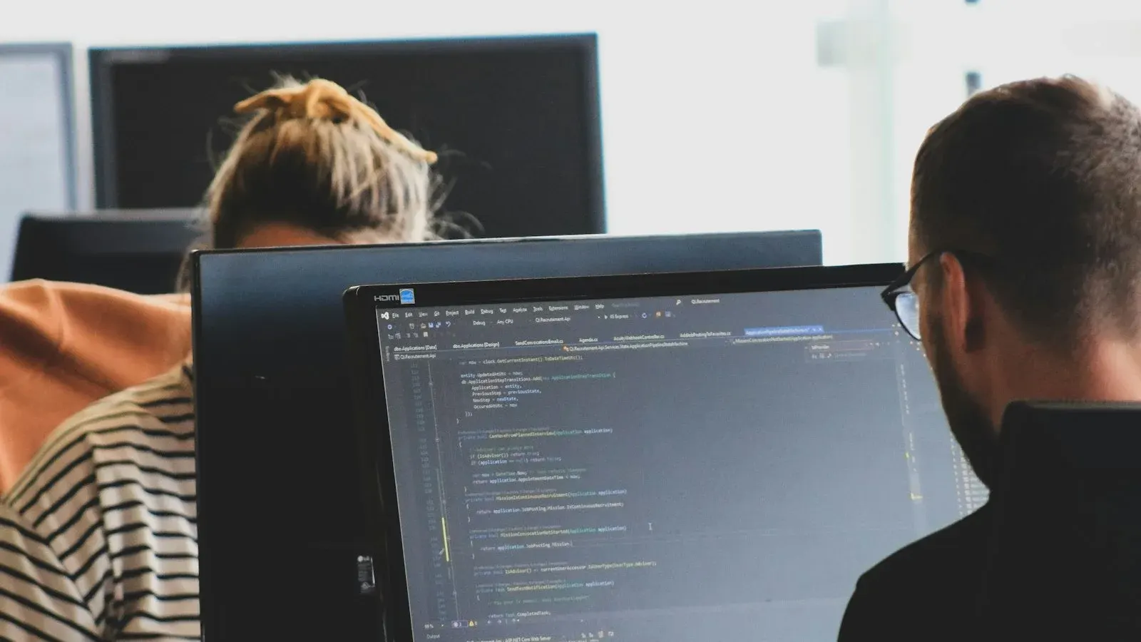 Developers testing a WordPress staging site